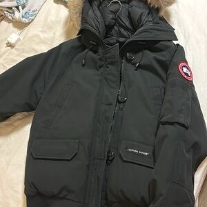 Black Canada Goose Bomber coat. Size M